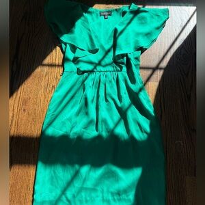Julie Dillon Flutter sleeve V neck Green Dress size 0